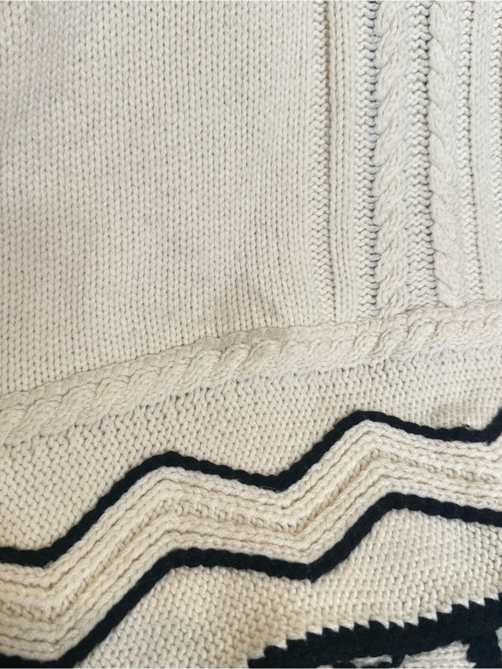 VALENTINO | Authenticated R.E.D.Valentino |Cream Knit Bow-Tie Cardigan | Size 42 - Picture 8 of 11